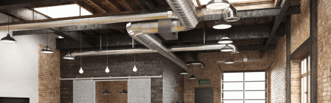 Fan Coil unit in exposed ceiling